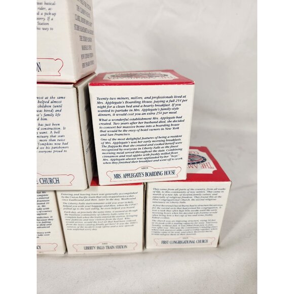 NOS 1990's The Americana Collection 12 Piece MIni Town Collectables - Picture 14 of 14